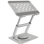 Aluminum ergonomic sit to stand rotating laptop stand-MS49