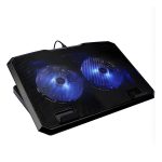 portable metal tilting laptop cooling pad with LED fans-NCP78B